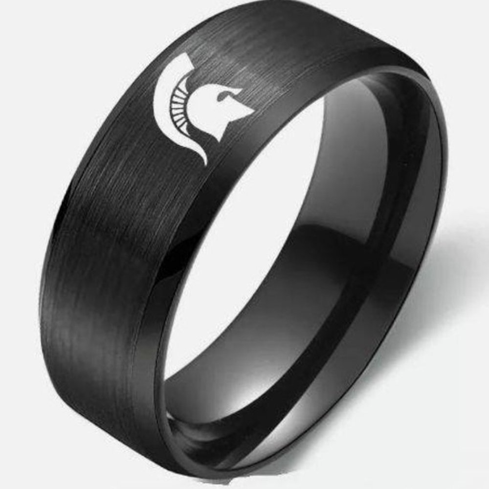 Michigan Spartans Stainless Steel Band Ring